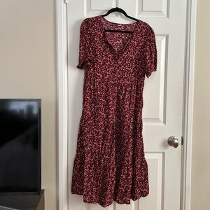 Old Navy Floral Red Dress